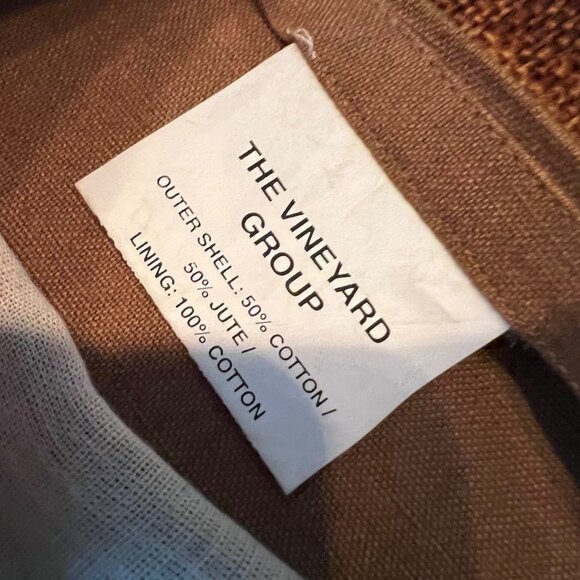 Two Vintage MCM Modern Art Boho Jute Pillow Covers 16X16 Square - Picture 7 of 7